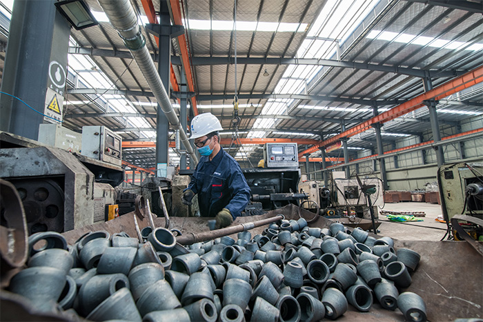 鸡西网架配件-锥头加工车间